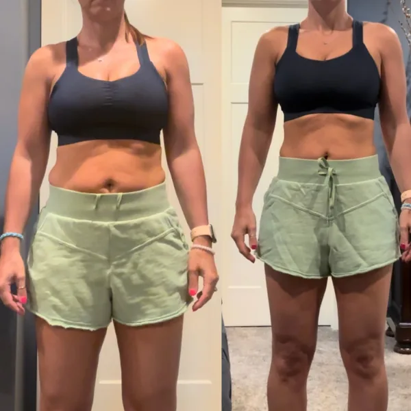 Simply Strong member before and after the 4 week challenge