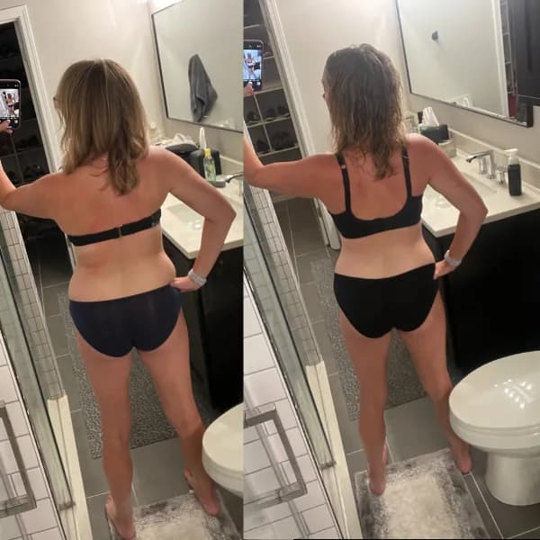 Simply Strong member before and after the 4 week challenge