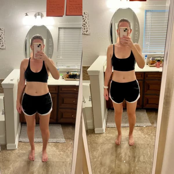 Simply Strong member before and after the 4 week challenge