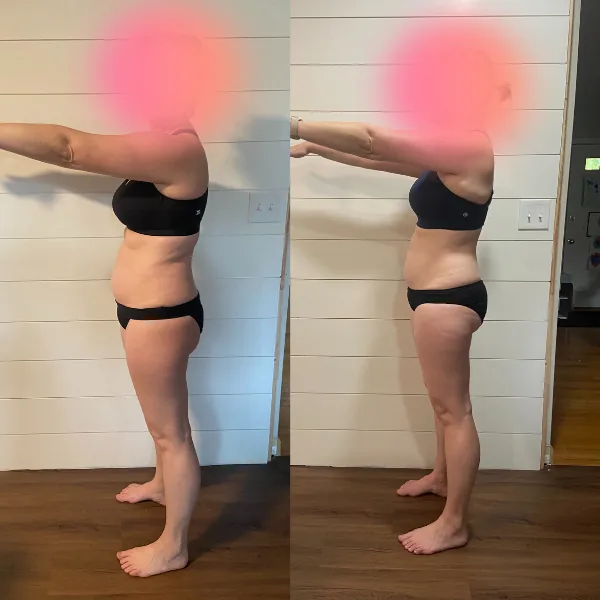 Simply Strong member before and after the 4 week challenge
